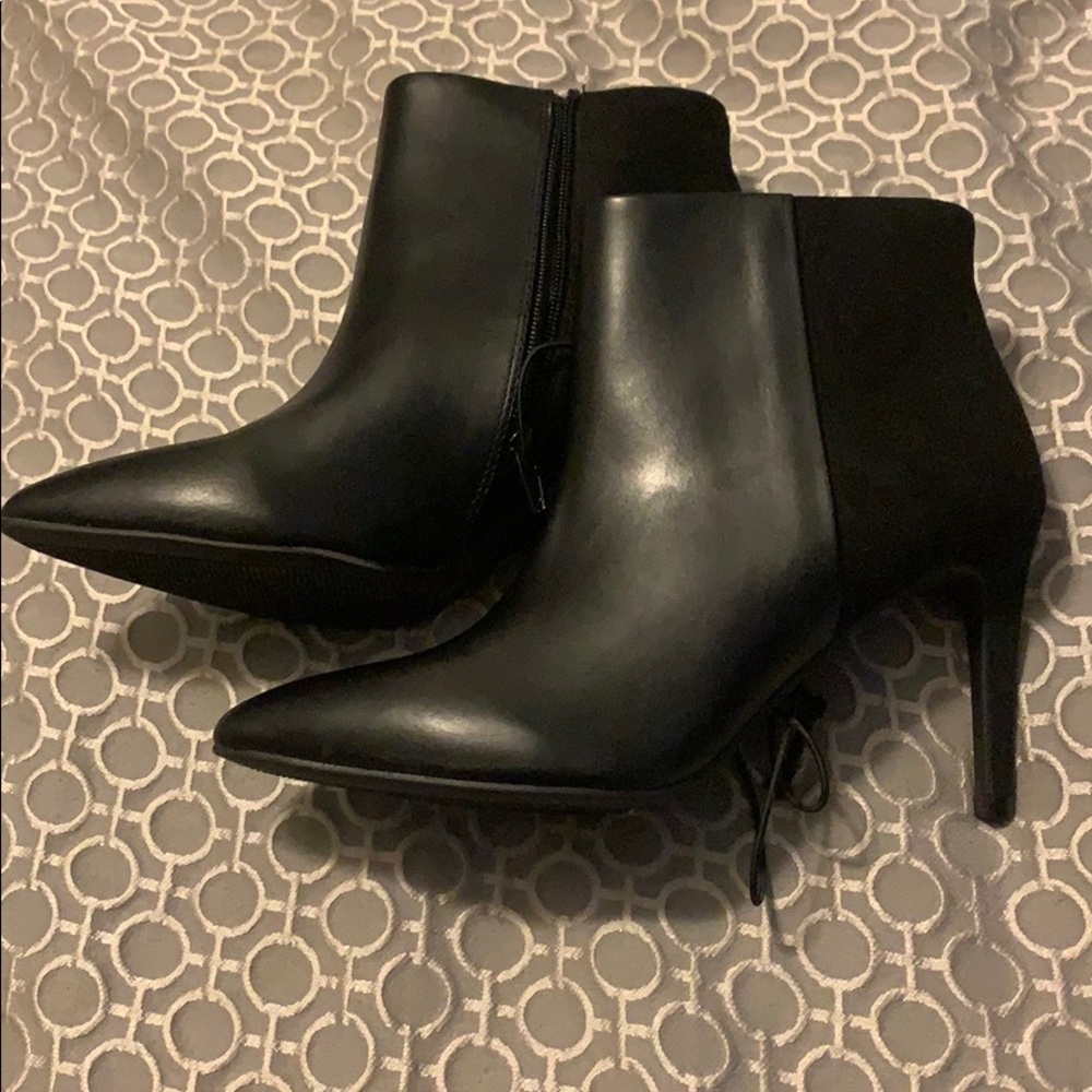 Black heeled booties